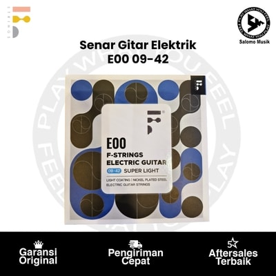 Senar Gitar Elektrik F-Strings E00 Nickel Alloy Winding Super Light 09-42 Original
