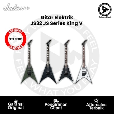 Gitar Elektrik Jackson JS32 JS Series King V Amaranth FB Varian Warna Original