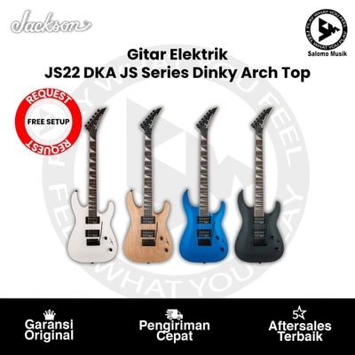 Gitar Elektrik Jackson JS22 DKA JS Series Dinky Arch Top Amaranth FB Varian Warna Original