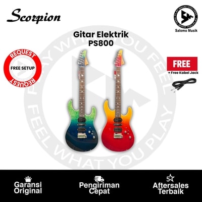 Gitar Elektrik Scorpion PS-800 PS Nova Series Varian Warna Original + Free Kabel Jack