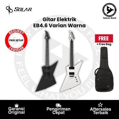 Gitar Elektrik Solar EB4.6 Varian Warna Original + Free Bag