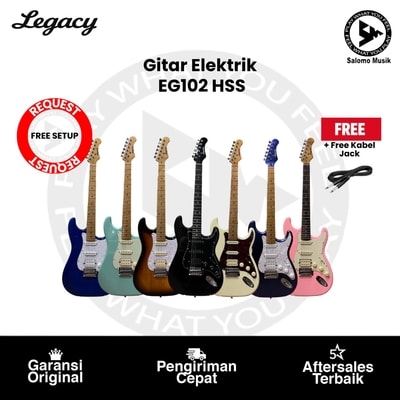 Gitar Elektrik Legacy EG102 HSS Varian Warna Original + Free Kabel Jack