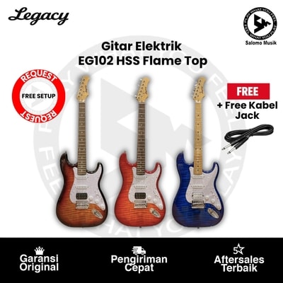 Gitar Elektrik Legacy EG102 HSS Flame Top Varian Warna