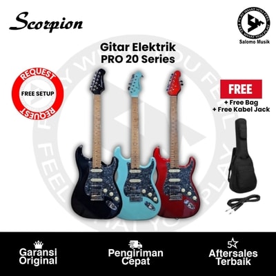 Gitar Elektrik Scorpion Pro 20 Series Stratocaster Roasted Maple HSS Original