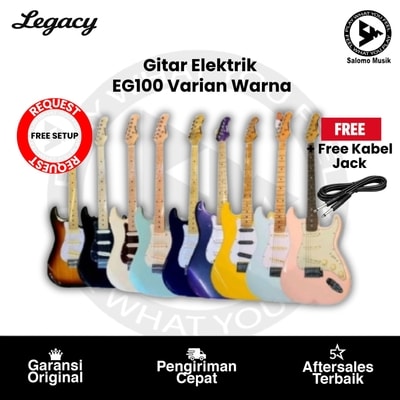 Gitar Elektrik Legacy EG100 SSS Varian Warna Original + Free Kabel Jack