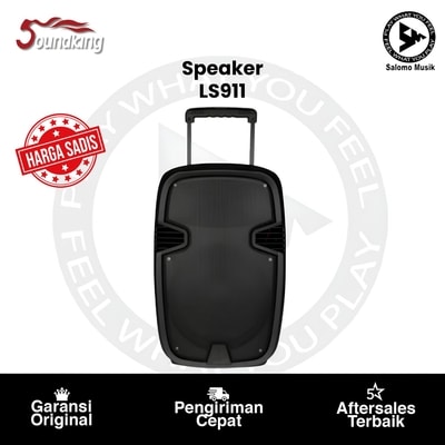 Speaker Soundking LS911 Mobile Trolley Speaker with UHF Wireless Mic 80W