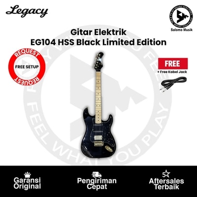 Gitar Elektrik Legacy EG104 HSS Black Gold Hardware Limited Edition