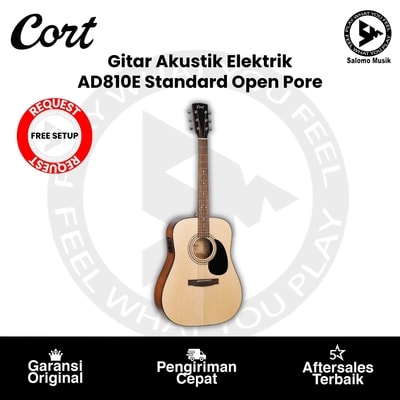 Gitar Akustik Elektrik Cort AD810E Open Pore Original