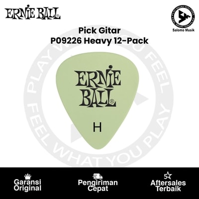 Pick Gitar Ernie Ball P09226 Super Glow Cellulose Guitar Picks Heavy 12-Pack