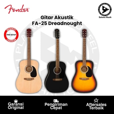 Gitar Akustik Fender FA-25 Dreadnought Varian Warna