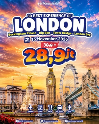 paket tour inggris