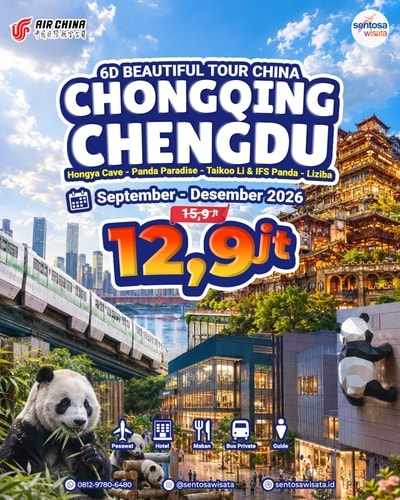 paket tour china Chongqing Chengdu Murah