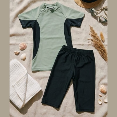 baju renang muslim anak laki laki hitam sage