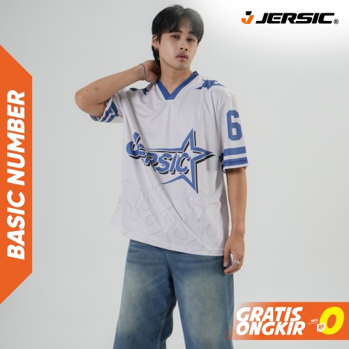 JERSIC - Jersey Basic Abu Number Series 68 Oversize Streetwear Dry Fit Unisex