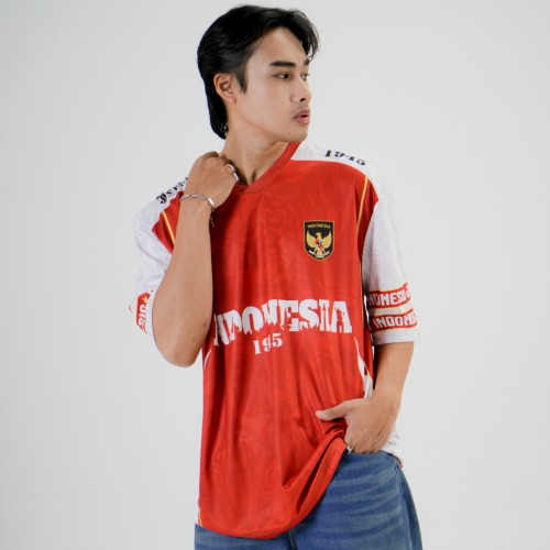 JERSIC - Jersey Indonesia Merah Warisan Nusantara 45 Oversize Streetwear Dry Fit Unisex