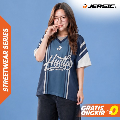 JERSIC - Jersey Series Race Navy Hustle 88 Oversize Streetwear Dry Fit Unisex
