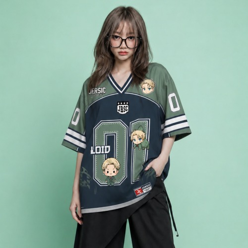 JERSIC - Jersey Anime Green Sage SPY x Family Loid Forger 01 Oversize Streetwear Dry Fit Unisex