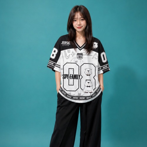 JERSIC - Jersey Anime Putih SPY x Family Bond Forger 08 Oversize Streetwear Dry Fit Unisex