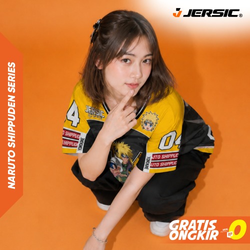 JERSIC - Jersey Anime Kuning Naruto Shippuden Minato Namikaze 04 Oversize Streetwear Dry Fit Unisex