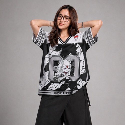 JERSIC - Jersey Anime Putih Naruto Shippuden Madara Uciha 60 Oversize Streetwear Dry Fit Unisex