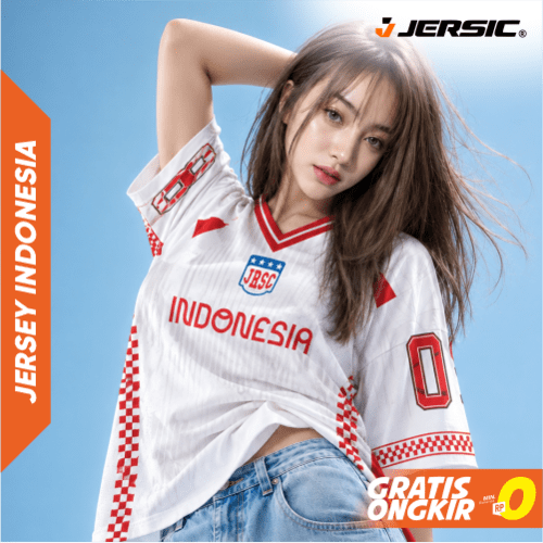 JERSIC - Jersey Indonesia Series Putih Indonesia 80 Oversize Streetwear Dry Fit Unisex