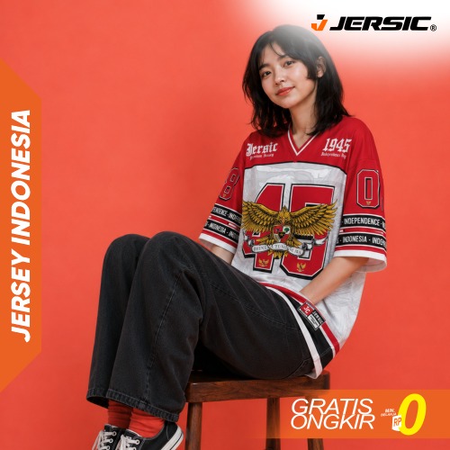JERSIC - Jersey Indonesia Series Merah Garuda Indonesia 45 Oversize Streetwear Dry Fit Unisex
