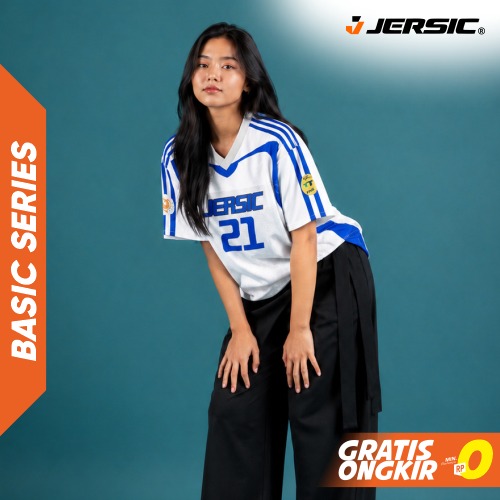 JERSIC - Jersey Basic Putih Number Series 21 Oversize Streetwear Dry Fit Unisex