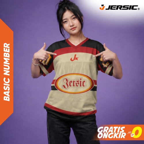 JERSIC - Jersey Basic Khaki Number Series 30 Oversize Streetwear Dry Fit Unisex