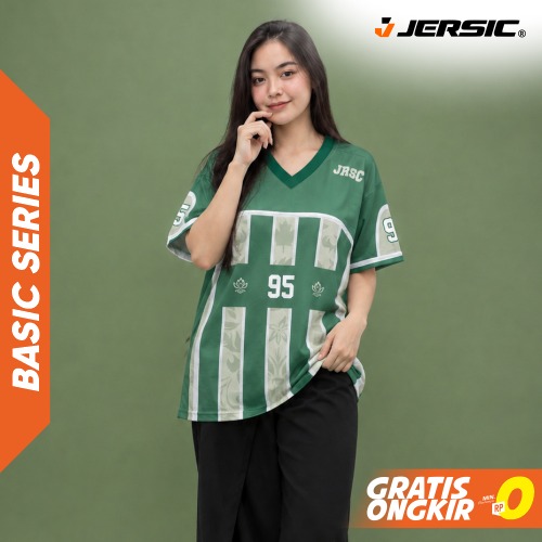 JERSIC - Jersey Basic Hijau Number Series 95 Oversize Streetwear Dry Fit Unisex