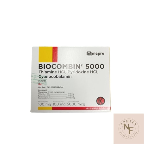 Biosim Injeksi Biocombin 5000 Injeksi IM – Vitamin B1 B6 B12