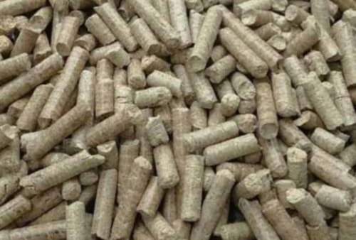 Wood pellets rice husk