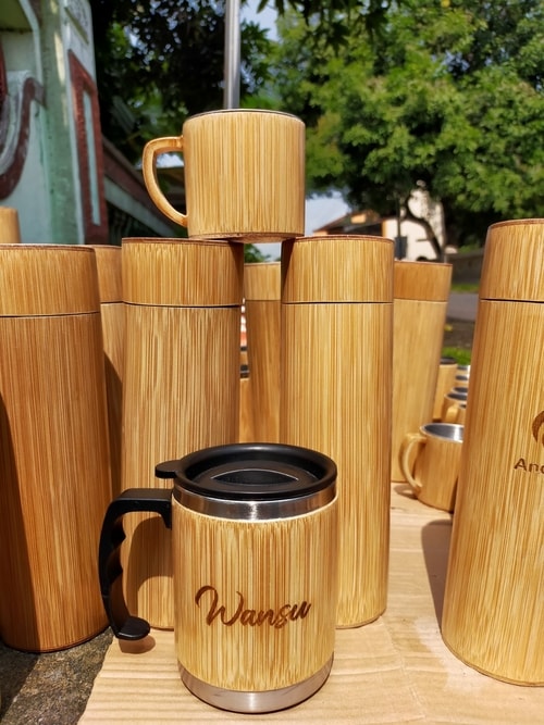 Bamboo thermos