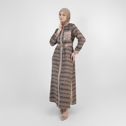 HIKMAT C1345 - Modanah Grid Abaya