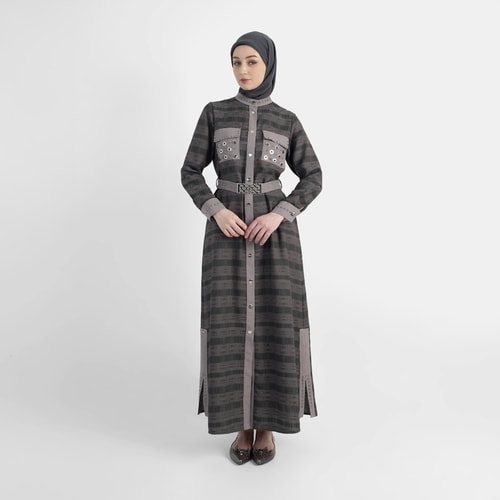 HIKMAT C1345 - Modanah Grid Abaya