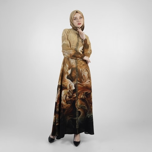 HIKMAT A1367 - Pelagic Aura Abaya