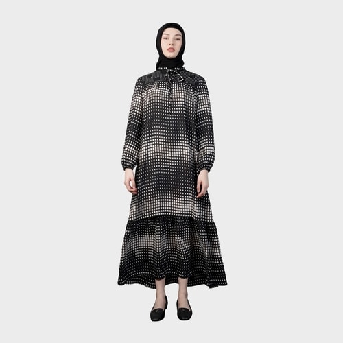 HIKMAT A4497 - Cadre Mosaic Abaya