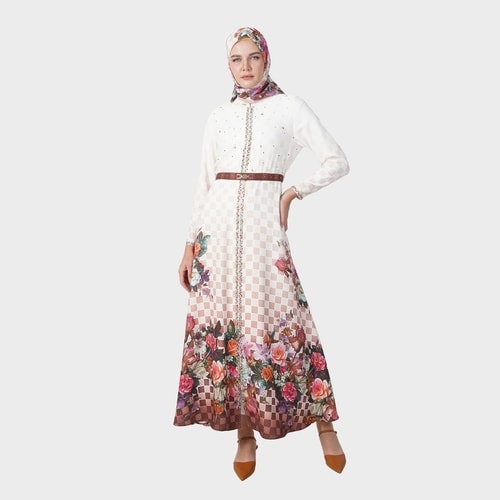 HIKMAT A300-04 - Rosa Amorette Abaya