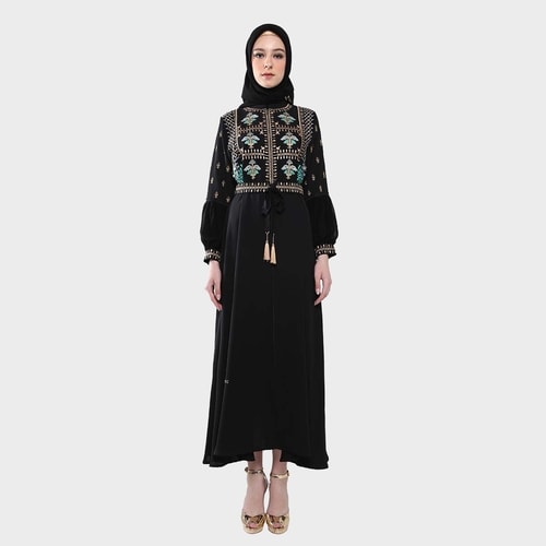 HIKMAT A3845 - Floral Majesty Abaya