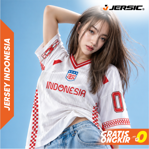 JERSIC - Jersey Indonesia Series Putih Indonesia 80 Oversize Streetwear Dry Fit Unisex