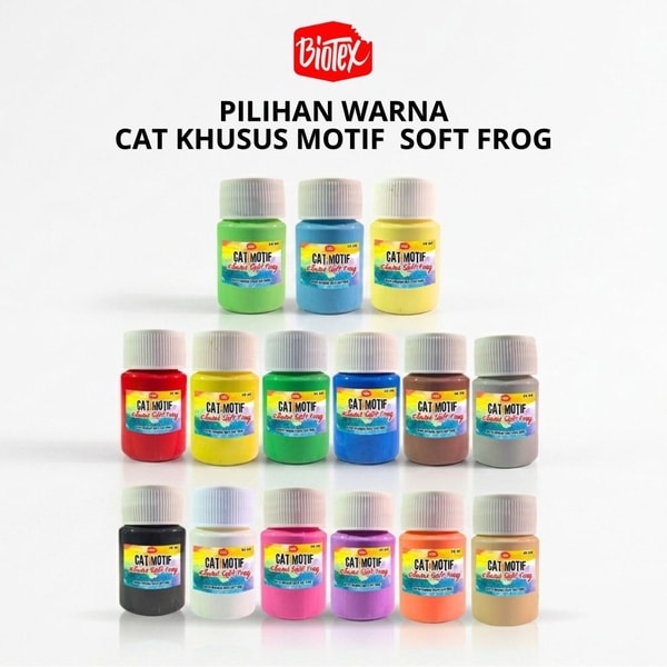 BiotexCatLukis #MotifSoftFrog #CatHijauStabilo #KreativitasTanpaBatas #LukisDenganGaya #DIYArtSupplies #CraftingJoy #CatAkrilik #HobiBerkreasi #ArtisticVibes #WarnaCerita #KaryaKreatif #SenimanPemula