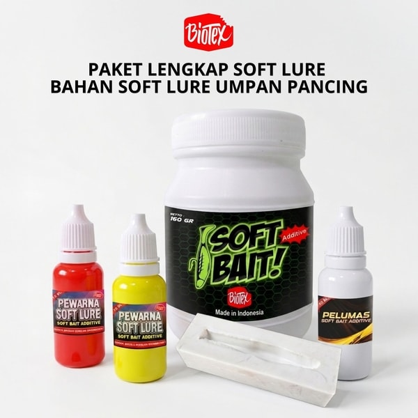 #BahanSBA #SoftBaitAdditive #SoftLureDIY #UmpanPancingLunak #BuatSoftLureSendiri #PewarnaSBA #CetakanSilikonSoftLure #PelumasCetakanSilikon #PanduanSoftLure #SoftLureBahanSBA #BahanUmpanPancing #BahanSoftLure #SBAEceran #BahanUmpan250gr #BahanUmpan500gr #BahanUmpan1kg #SBA5Liter #WarnaStabiloSoftLure