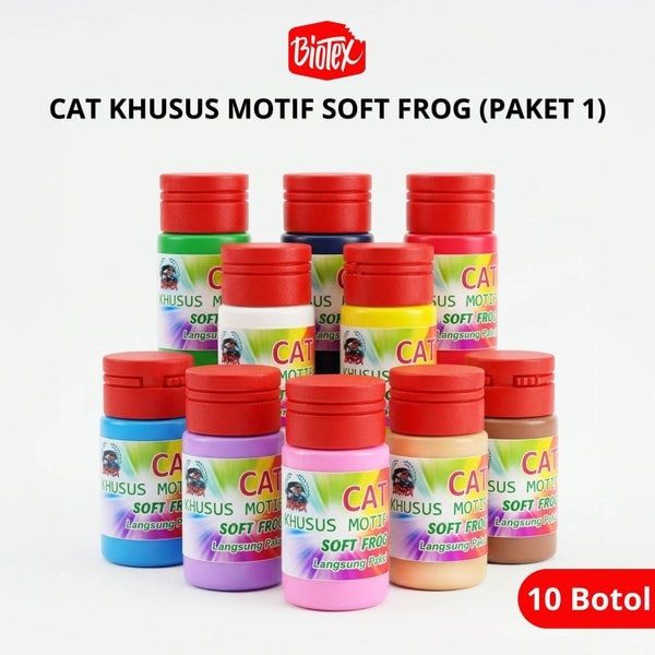 #CatSoftFrogPremium #BiotexMotifSoftFrog #CatMotifSoftFrog #CatLureSoftFrog #Biotex10Warna #CustomLurePainting #CatKhususSoftFrog #PewarnaSoftFrog #CatLureFishing #BiotexPewarnaLure