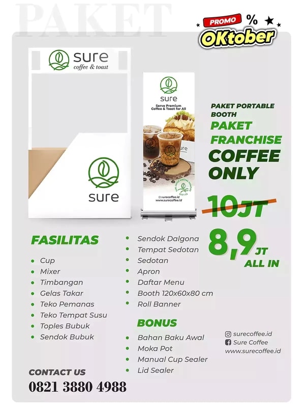 paket usaha coffee only sure coffee 8 jutaan siap jualan