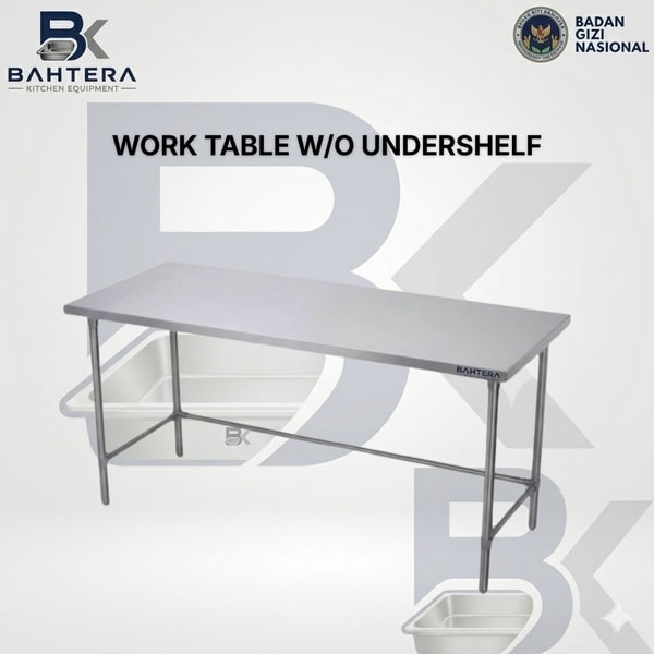 work table stainless steel, work table without undershelf, meja kerja stainless steel, meja dapur stainless, kitchen equipment stainless, pabrik kitchen equipment, supplier kitchen equipment, peralatan dapur stainless, kitchen equipment indonesia, meja stainless restoran, meja stainless catering, meja stainless dapur industri, stainless steel work table, kitchen equipment mbg, peralatan dapur mbg, makanan bergizi gratis, badan gizi nasional, pabrik peralatan dapur stainless, supplier peralatan dapur indonesia, bahtera kitchen equipment