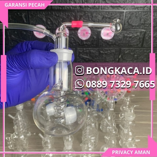 Bong Kaca Buka Tutup Besar Kembung Besar Pipa Filter Ulir