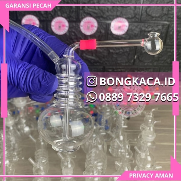 Bong Kaca Kendi Kembung Empat Ulir