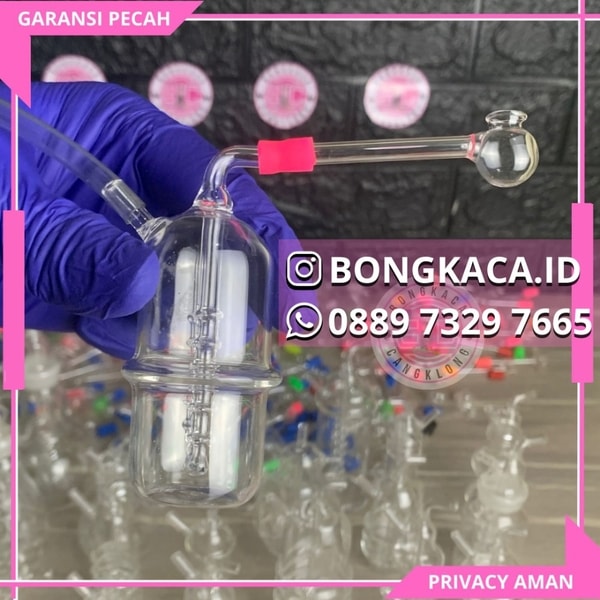 Bong Kaca Tabung Satu Ulir