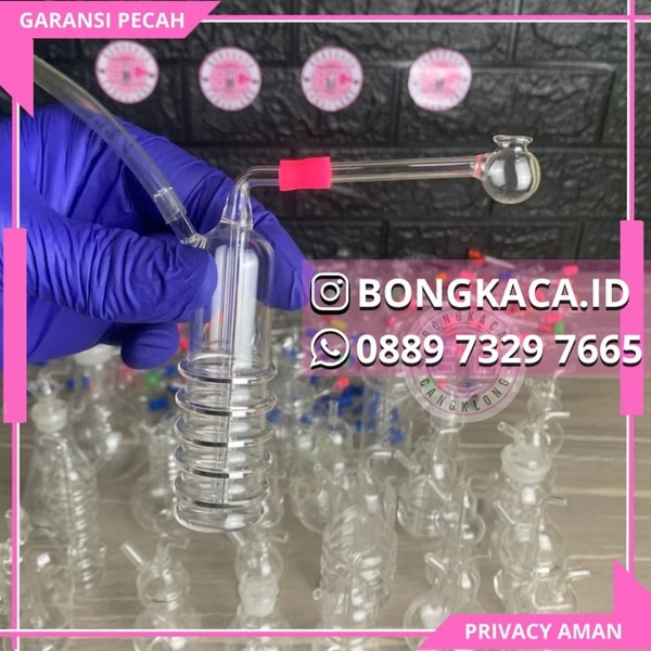 Bong Kaca Tabung Lima Ulir