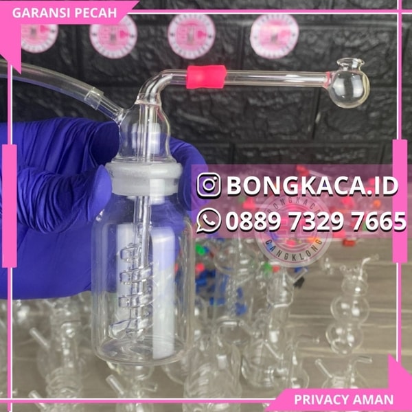 Bong Kaca Buka Tutup Tabung Pipa Filter Ulir