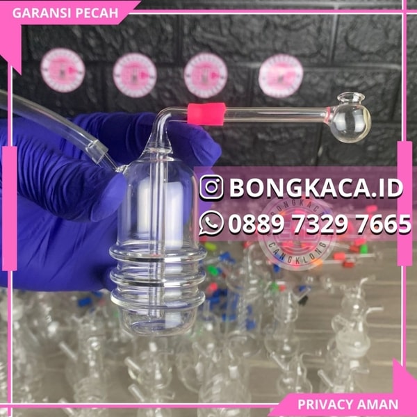 Bong Kaca TabungTiga Ulir